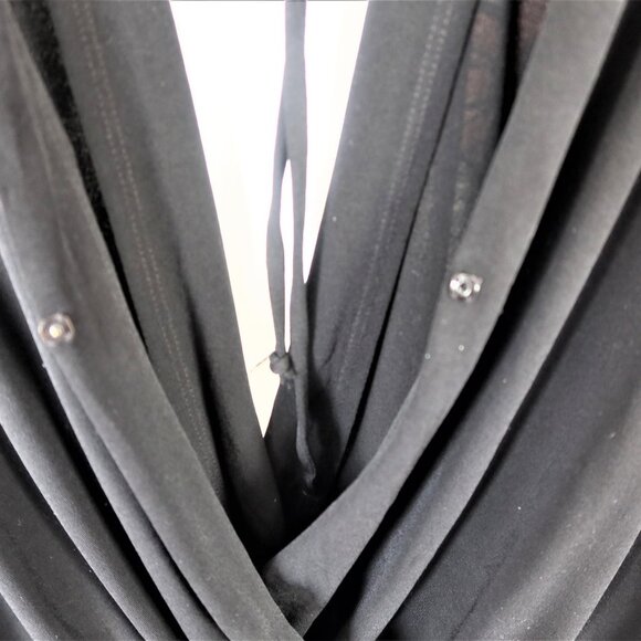 BCBGeneration Black V Neck Tie Love Sleeve Leotard Size Medium - Picture 8 of 9